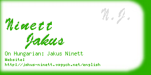 ninett jakus business card